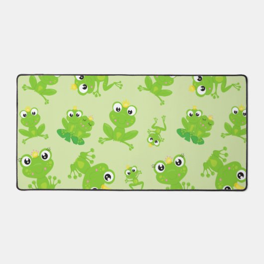 Froschmuster, Niedliche Frösche, grüne Frösche, Fr Schreibtischunterlage (Vorderseite)
