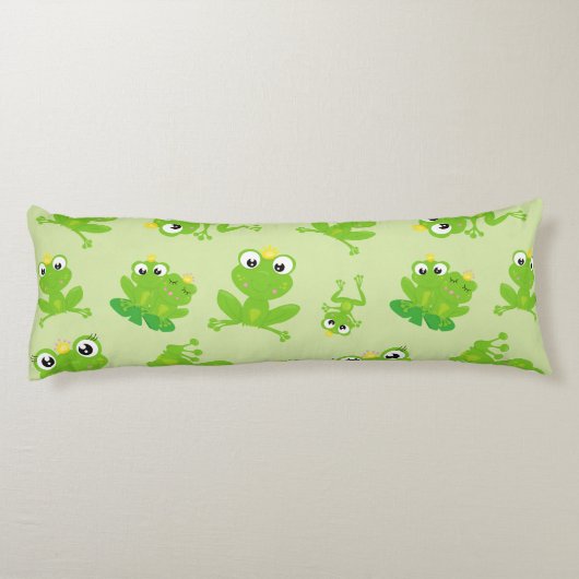 Froschmuster, Niedliche Frösche, grüne Frösche, Fr Seitenschläferkissen (Rückseite)
