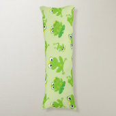 Froschmuster, Niedliche Frösche, grüne Frösche, Fr Seitenschläferkissen (Vorderseite Vertikal)