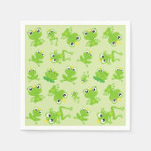 Froschmuster, Niedliche Frösche, grüne Frösche, Fr Serviette (Vorderseite)