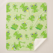 Froschmuster, Niedliche Frösche, grüne Frösche, Fr Sherpadecke (Vorderseite)