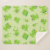 Froschmuster, Niedliche Frösche, grüne Frösche, Fr Sherpadecke (Vorderseite (Horizontal))