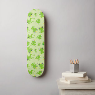 Froschmuster, Niedliche Frösche, grüne Frösche, Fr Skateboard