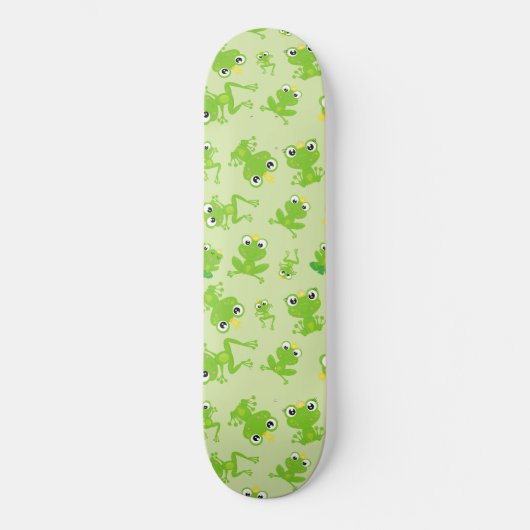 Froschmuster, Niedliche Frösche, grüne Frösche, Fr Skateboard (Vorderseite)