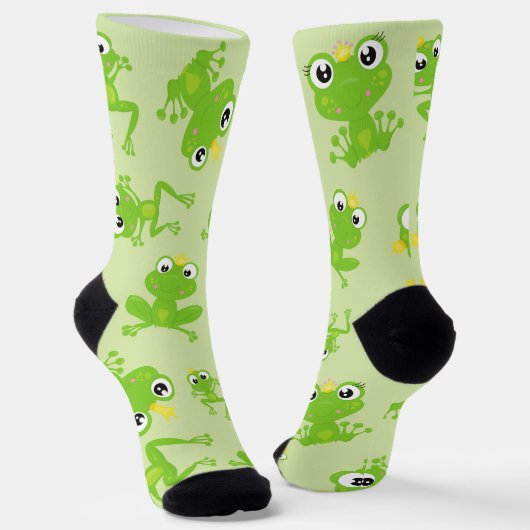 Froschmuster, Niedliche Frösche, grüne Frösche, Fr Socken (Gewinkelt)