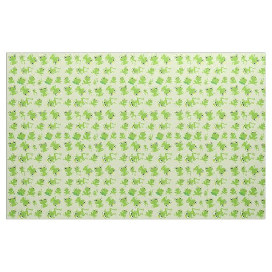 Froschmuster, Niedliche Frösche, grüne Frösche, Fr Stoff (Yard (91,4 cm))