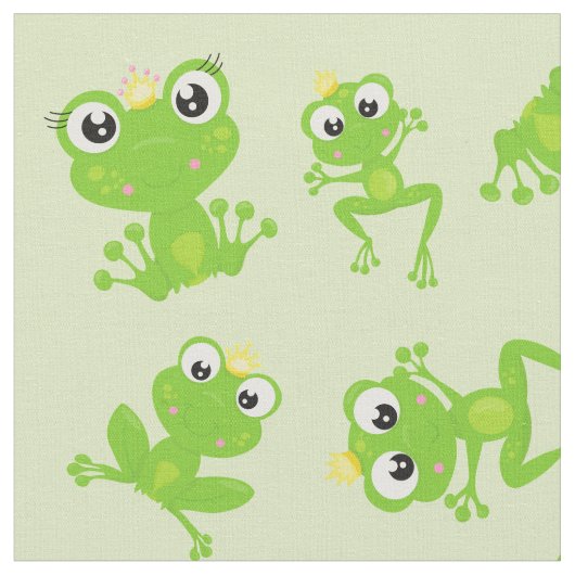 Froschmuster, Niedliche Frösche, grüne Frösche, Fr Stoff (Nahaufnahme)
