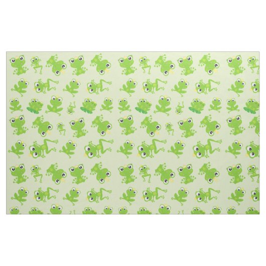 Froschmuster, Niedliche Frösche, grüne Frösche, Fr Stoff (Fat Quarter (45,7 x 55,9 cm))