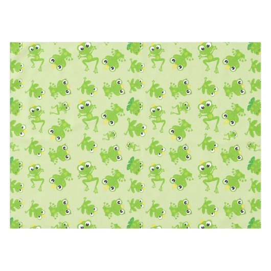 Froschmuster, Niedliche Frösche, grüne Frösche, Fr Tischdecke (Vorderseite (Horizontal))