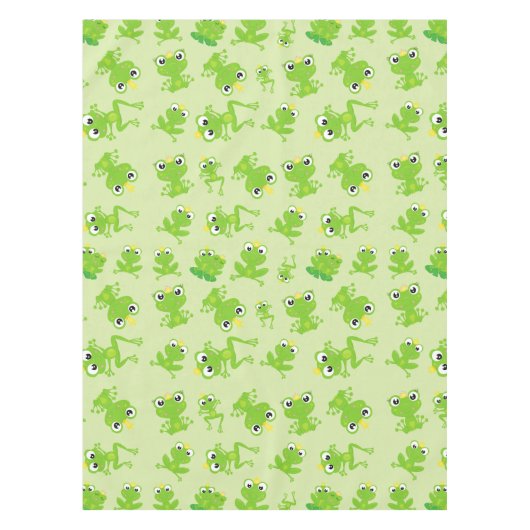 Froschmuster, Niedliche Frösche, grüne Frösche, Fr Tischdecke (Vorderseite)