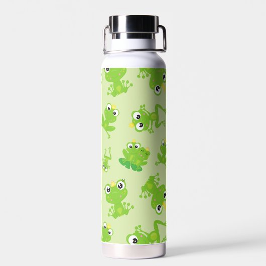 Froschmuster, Niedliche Frösche, grüne Frösche, Fr Trinkflasche (Rückseite)
