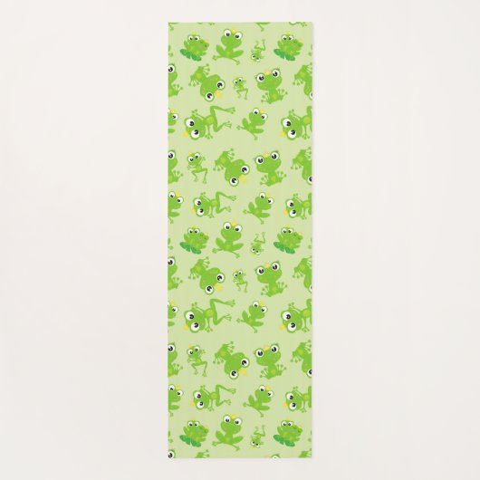 Froschmuster, Niedliche Frösche, grüne Frösche, Fr Yogamatte (Rückseite)