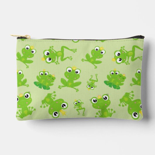 Froschmuster, Niedliche Frösche, grüne Frösche, Fr Zubehörtasche (Vorderseite)