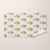 Froschmuster Pink & Green Niedlich Kids Handtuch S Badhandtuch Set (Handtuch)