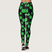 Froschmuster schwarze Leggings (Rückseite)