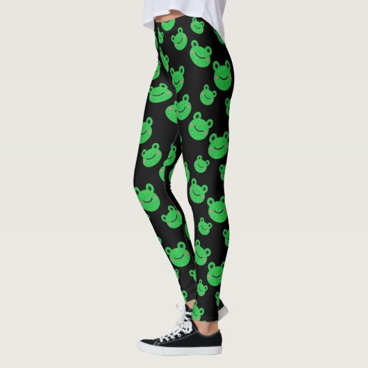 Froschmuster schwarze Leggings (Links)