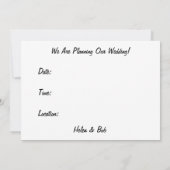 Froschpaar: Niedlich, lustig, Save the Date: Kunst Date (Rückseite)