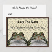 Froschpaar: Niedlich, lustig, Save the Date: Kunst Date (Vorne/Hinten)