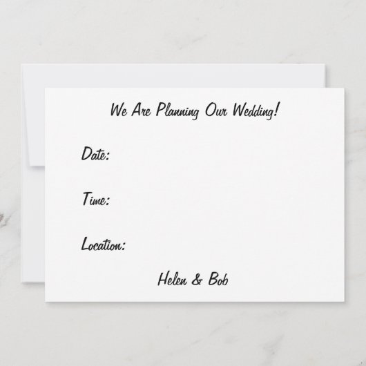 Froschpaar: Niedlich, lustig, Save the Date: Kunst Save The Date (Rückseite)