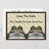 Froschpaar: Niedlich, lustig, Save the Date: Kunst Save The Date (Vorne/Hinten)