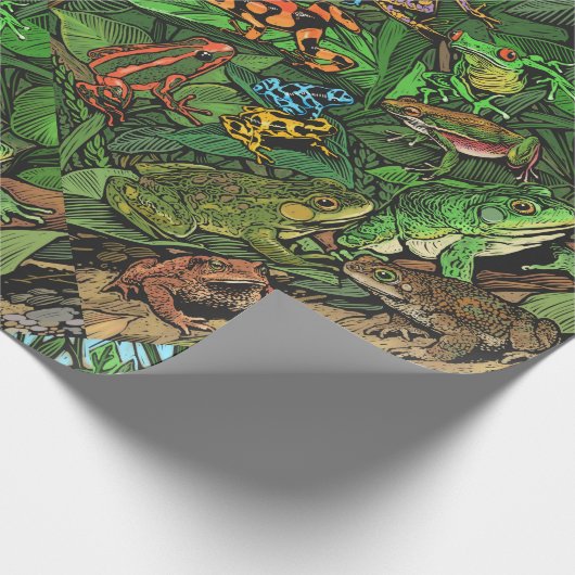 Froschpapier Geschenkpapier (Ecke)