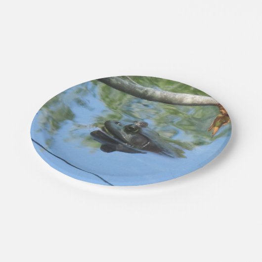 Froschpapierplatte Pappteller (Schrägansicht)