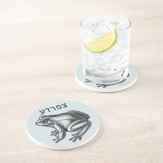 Froschpest für Seder Getränkeuntersetzer (Seite)