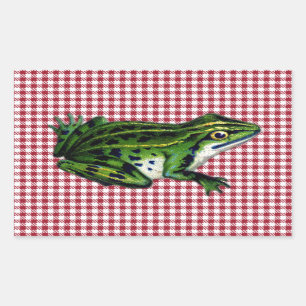 Froschpicknick-Druck Rechteckiger Aufkleber