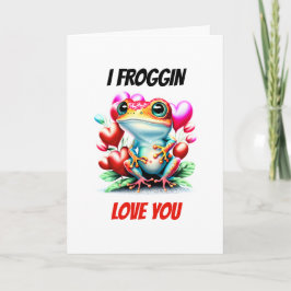 Froschpistolen | Frogin Liebe niedlicher Froschpuf Feiertagskarte