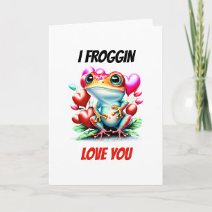 Froschpistolen   Frogin Liebe niedlicher Froschpuf Feiertagskarte