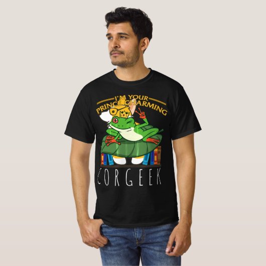 Froschprinz bezaubernde Kinder | lustiges Geschenk T-Shirt (Vorne ganz)