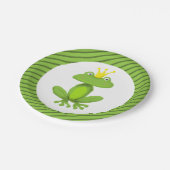 Froschprinz Fairy Tale Green Strip Niedlich Funny Pappteller (Schrägansicht)