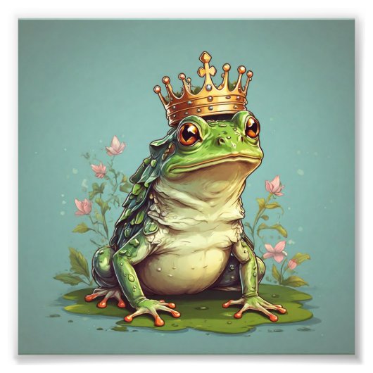 Froschprinz Fantasia: Premium Satin Foto Enlargem (Vorne)