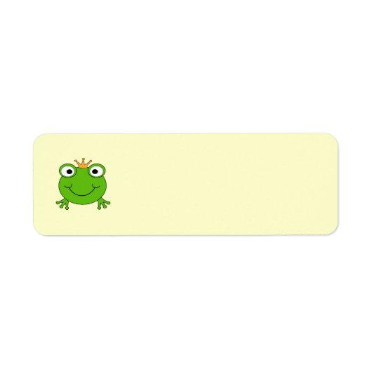 Froschprinz. Frosch lächeln mit einer Krone. (Vorne)