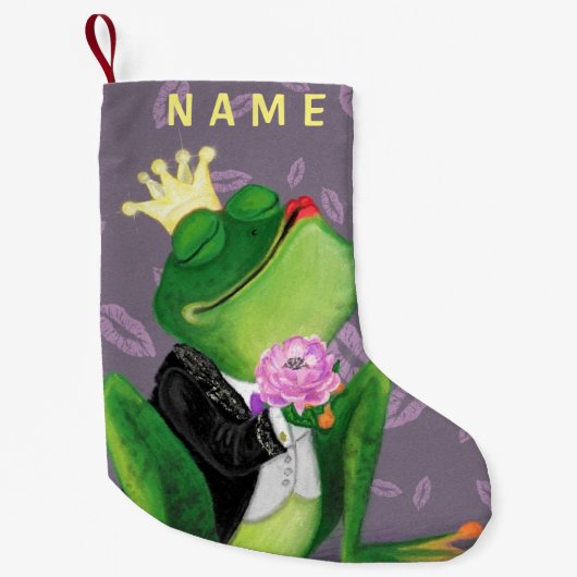 Froschprinz Funny Christmas Strumpf Individuelle N Kleiner Weihnachtsstrumpf (Vorderseite)