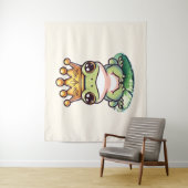 Froschprinz in Goldkrone Kinderzimmer-Saal Wandteppich (Beispiel)