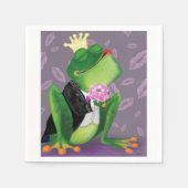 Froschprinz - Kiss - Funny Serviette (Vorderseite)