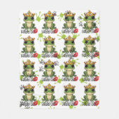 Froschprinz, Kiss mir Muster Fleecedecke (Vorderseite)