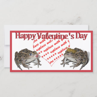 Froschprinz & Kissing Frosch - Valentine-Foto Feiertagskarte