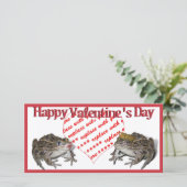 Froschprinz & Kissing Frosch - Valentine-Foto Feiertagskarte (Stehend Vorderseite)