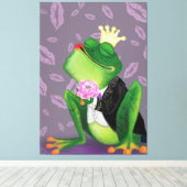 Froschprinz Kissy Valentine's Day Leinwand (Insitu (Holzboden))