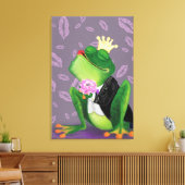Froschprinz Kissy Valentine's Day Leinwand (Insitu (Wohnzimmer))