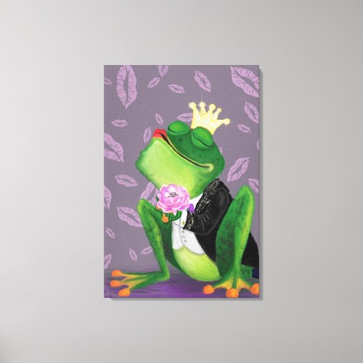 Froschprinz Kissy Valentine's Day Leinwand (Vorderseite)