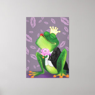 Froschprinz Kissy Valentine's Day Leinwand