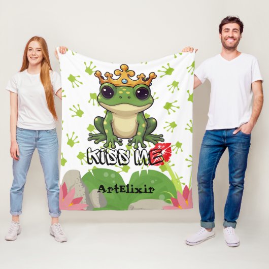 Froschprinz, küss mich drucken fleecedecke (Beispiel)