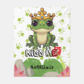 Froschprinz, küss mich drucken fleecedecke (Vorderseite)