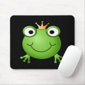 Froschprinz. Lächeln Frosch mit einer Krone. Mousepad (Mit Mouse)