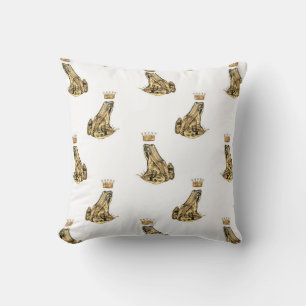 Froschprinz Magischer Charme Fantasy Goldkrone Kissen