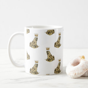 Froschprinz Magischer Zauber Fantasy Goldene Krone Kaffeetasse