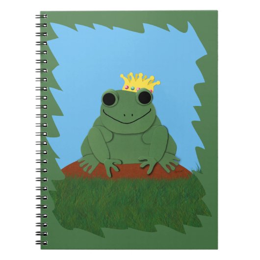 Froschprinz mit Krone Notizblock (Vorderseite)